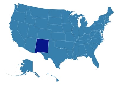 US Map with New Mexico highlighted