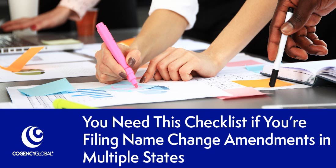 Checklist for Filing Name Change Amendments in Multiple States